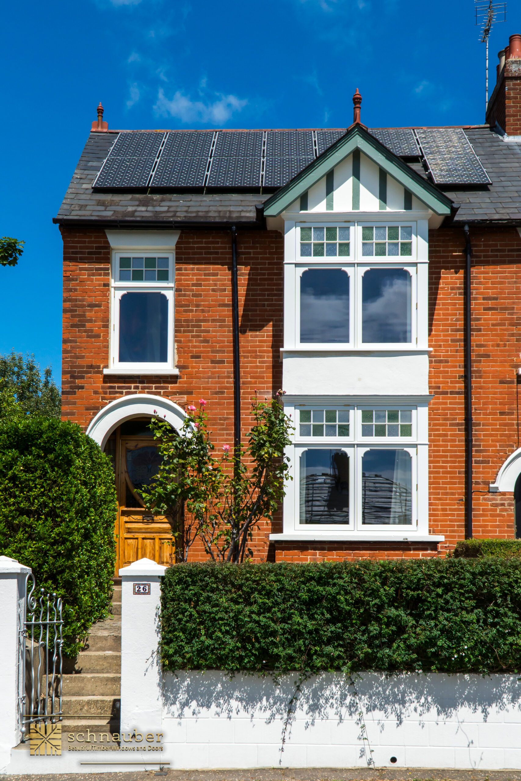 Bespoke timber sash windows on a period property