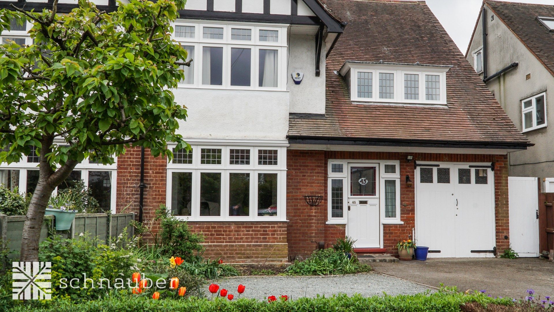 Timber casement windows Bedford - flush casement on period home
